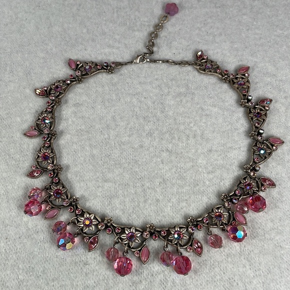 Victorian Style Necklace Austrian Crystals - Picture 4 of 7